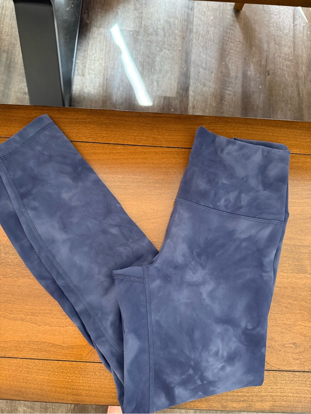 Lululemon Navy Diamond Dye High-Rise Leggings